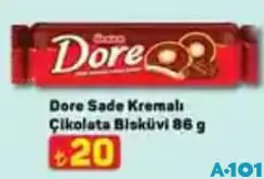 ÜLKER DORE SADE KREMALI ÇİKOLATA BİSKÜVİ 86 G